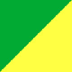 単色両面おりがみ（15.0）緑＋黄